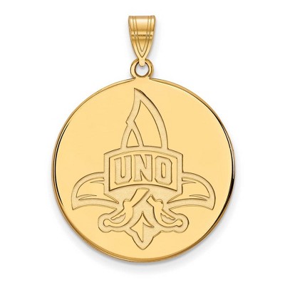 Black Bow Jewelry 10k Yellow Gold New Orleans Privateers NCAA Extra Large Pendant