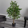 HomeStock  3.25 ft. Artificial Ficus Tree in Pot for Indoor/Outdoor - 3 of 4