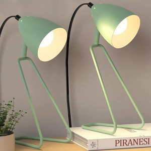 ROTTOGOON 12.52" Table Lamps Modern 350° Rotatable Small Desk Lamp Reading Bedside 2 Bulbs Included Green 2-Pack - 1 of 4