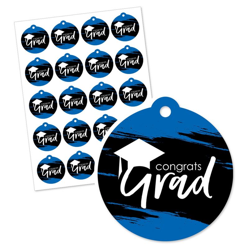 Big Dot of Happiness Blue Grad - Best is Yet to Come - Royal Blue  Graduation Party Favor Gift Tags (Set of 20), 2 of 5