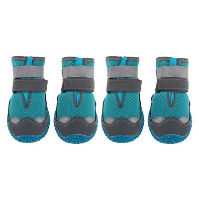 Unique Bargains Pet Footwear Dog Boots Lake Blue 4 Pcs