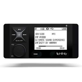 Infinity INF3000 AM/FM/WB, BT5, Aux in, USB input, 4" monochromatic LCD, Rotary, 2 ohm stable