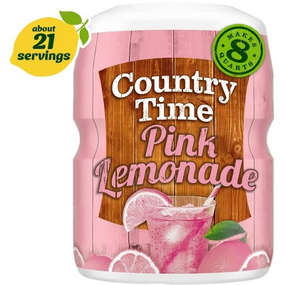 Country Time Pink Lemonade Naturally Flavored Powdered Drink Mix, 19 oz. Canister (Pack of 3)