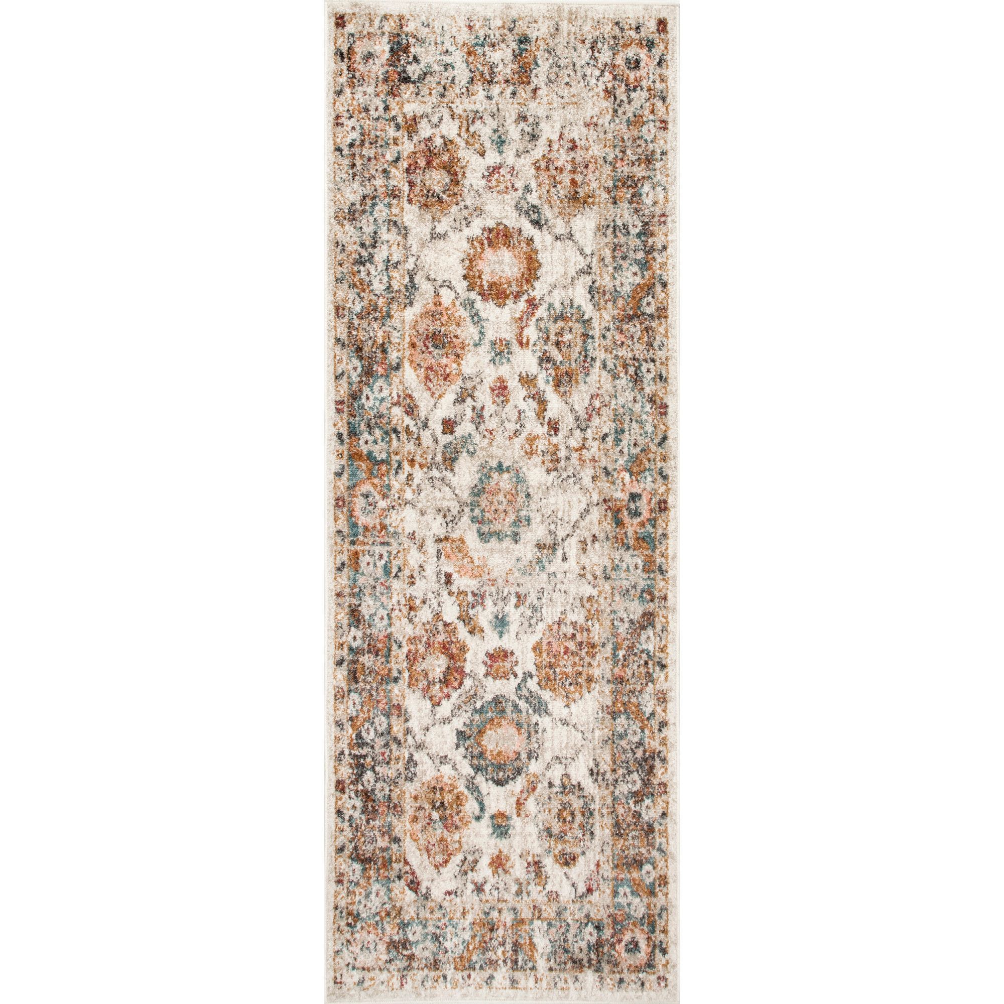Nuloom Cecil Oriental/Persian 2x6 Runner Indoor Area Rug for Living Room Bedroom Dining Room Entryway Hallway Kitchen, Beige/Ivory