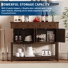 47.2" Buffet Table with Storage, Entryway Cabinet with Drawers, Barn Doors & Shelf, Console Tables for Entryway, Kitchen, Dining Room, Living Room - 4 of 4
