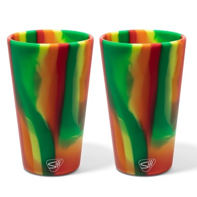 Silipint: Silicone Pint Glasses: 2 pk - Hibiscus