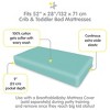 BreathableBaby Cotton Percale Fitted Sheet, For 52" x 28" Crib & Toddler Bed Mattress, Aqua (2-Pack) - 3 of 4