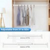 White Shower Curtain Rod 31 to 92 Inch Adjustable Spring Tension Stainless Steel Telescoping Rod Easy Install No Rust - 4 of 4