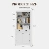 71" Tall Bookcase with Doors, 5-Shelf Bookshelves and Bookcases with Drawer, Adjustment Shelves - 2 of 4