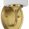 Progress Lighting Lynzie 1-Light Bath Vanity Light, Brushed Gold, Etched Opal Glass, Damp Rated - 3 of 3