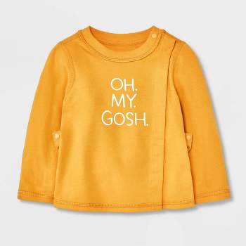 Baby Side Snap Adaptive Long Sleeve T-Shirt - Cat & Jack™ Yellow