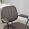 TiramisuBest Light Brown Microfiber Polyester Computer Chair with Swivel Wheels, Adjustable Height, Tilt & Low - Back Support - 2 of 4