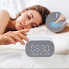 REGALWOVEN Digital Mirror FM Radio Speaker Small Dual Alarm Clock 3.3 x 2 x 1.6 Inches - 3 of 4