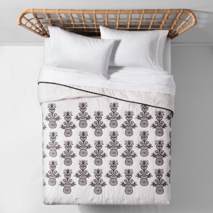 Black Mallorca Embroidered Ornament Quilt (Twin/Twin XL) - Opalhouse , Size: Twin Extra Long