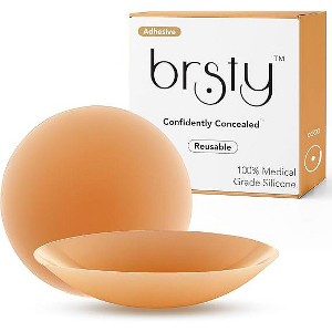 Silicone Nipple Covers for Women, Reusable Sticky Adhesive Breast Petals, One Size Fits Most Breathable Silicon Nipple Pasties - 1 of 4