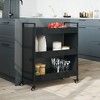 vidaXL Kitchen Trolley Black 27.6 in.x11.8 in.x32.3 in. Engineered Wood - 4 of 4