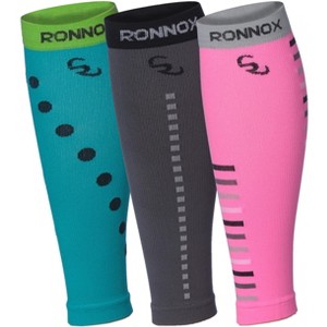 Tipi Toe Unisex 3 Pairs Harmonious Hues Calf Compression Tube Sleeves 12-14 mmHg Great for Athletic & Medical Use - 1 of 1