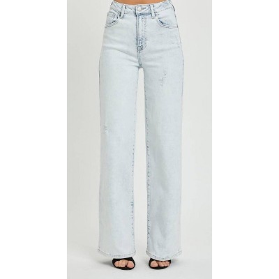 Women's Wo's Acid Wash High-rise Wide Leg Jean - RISEN