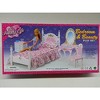 My Fancy Life Dollhouse Furniture Set, Bedroom and Beauty Play Set, White and Pink with Floral Bedding - 2 of 4