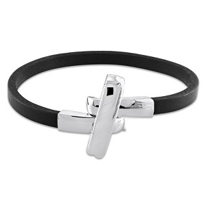 EVERLY JEWELRY | Sterling Silver 5mm Black Leather Cord Bracelet - 1 of 4