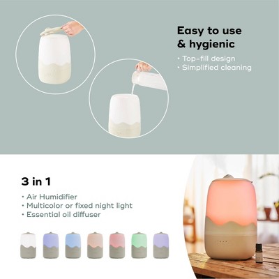 White BPA-Free Ultrasonic Humidifier with Night Light
