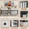 82” Double Dog Crate Furniture, Large Dog Kennel Indoor for 2 Dogs, Heavy Duty Wooden Dog Crate TV Stand with 4 Drawers and Shelves, Black - 4 of 4