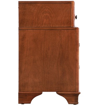 LaVita 3-Drawer Solid Oak Nightstand with Bronze Hardware