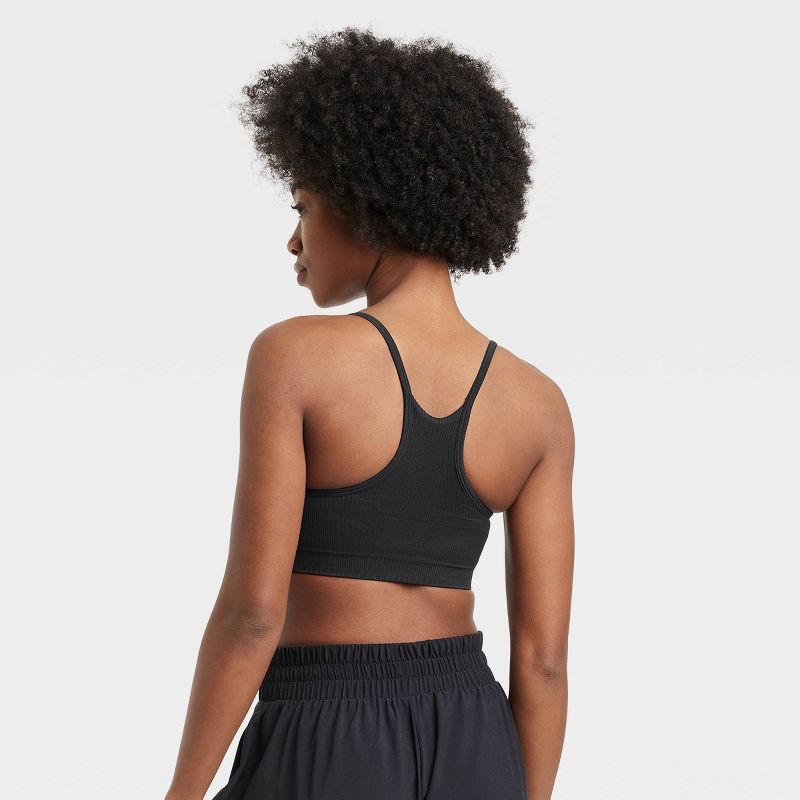 Women's Seamless Light Support Rib Sports Bra - All In Motion™, 3 of 8
