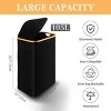 BestParts 105L Waterproof Collapsible Laundry Hamper with Lid & Bamboo Handles, Removable Bag, Black - 2 of 4