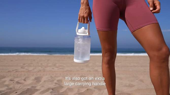 Takeya 64oz Tritan Motivational Water Bottle with Straw Lid, 2 of 12, play video