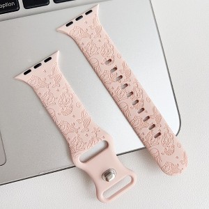 HTUTWOO Apple Watch Band, Mermaid Pattern Soft Silicone Strap 38/40/41/42/44/45/49mm, Compatible with iWatch Series 10 9 8 7 6 5 4 3 2 1 SE Ultra - 1 of 4
