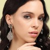 SOHI Women's Antique Silver Party Drop Earrings - 3 of 4