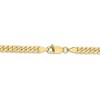 Black Bow Jewelry 3.2mm 10k Yellow Gold Flat Beveled Curb Chain Necklace - 4 of 4