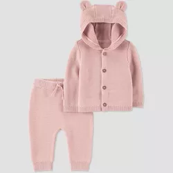 Carter's Just One You® Baby Girls' Bear Ears Top & Bottom Set - Pink