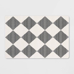 1'8"x2'6" Low Profile Kitchen Mat Black Diamond - Room Essentials™ - 1 of 4