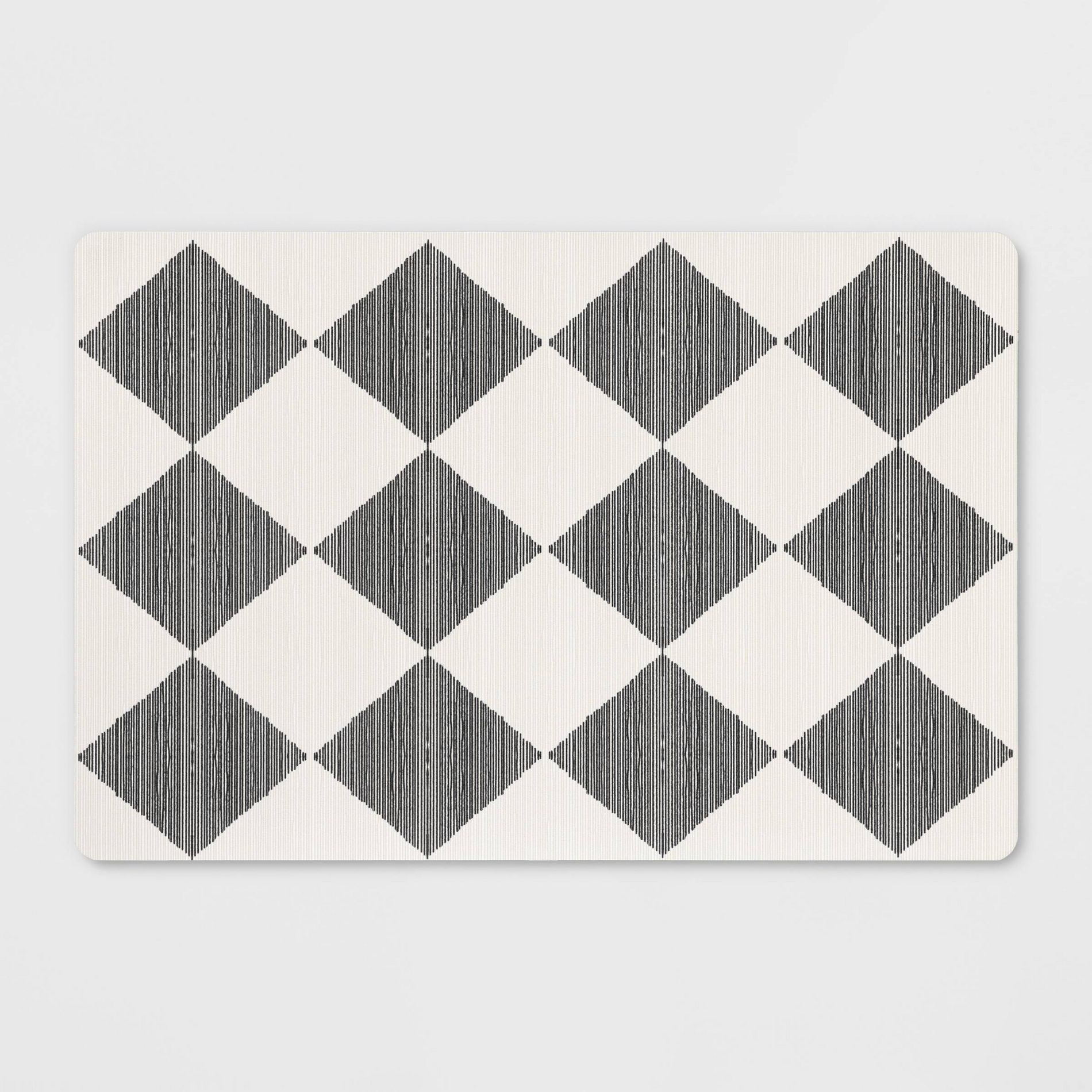 1'8"x2'6" Low Profile Kitchen Mat Black Diamond - Room Essentials™