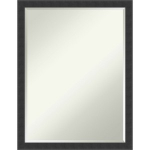 Amanti Art Mezzanotte Black Petite Bevel Wood Bathroom Wall Mirror 26 x 20 in. - 1 of 4