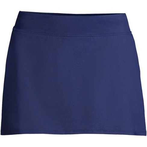 Women's Lands' End Tummy Control UPF 50 Ruched-Side Swim Skirt