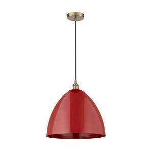 Plymouth Dome - 1 Light Cord Hung Mini Pendant In Industrial Style-18.75 Inches Tall and 16 Inches Wide - 1 of 1