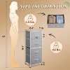 Dresser 4-Drawer Fabric Storage Tower Organizer for Bedroom, Hallway, Entryway, Closets with Steel Frame, Wood Top, Easy Pull Handle - 3 of 4
