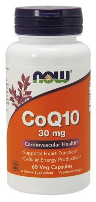 CoQ10 30mg by Now Foods  -  60 Capsule