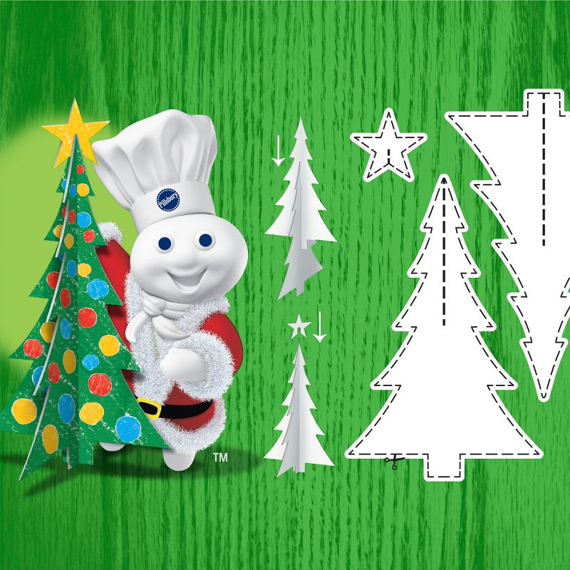 Pillsbury Ready-to-Bake Christmas Tree Shape Sugar Cookie Dough - 9.1oz/20ct, 5 of 12