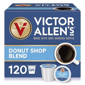 Victor Allen's Coffee Donut Shop Blend, Medium Roast, 120 Count, Single Serve Coffee Pods for Keurig K-Cup Brewers - 1 of 4