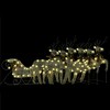 vidaXL Reindeer & Sleigh Christmas Decoration 140 LEDs Outdoor Gold - 2 of 4