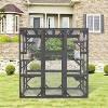 Outdoor Wooden Catio Cat Enclosure – 60" Large Feral Cat House with Platforms, Grey - 2 of 4