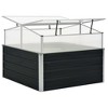 vidaXL Greenhouse Anthracite 39.4"x39.4"x30.3" Galvanized Steel - 4 of 4