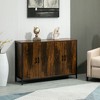 NicBex 47.3 Inch Sideboard Buffet Cabinet Industrial Kitchen Cabinet with 4 Doors for Kitchen,Living Room,Brown - 2 of 4