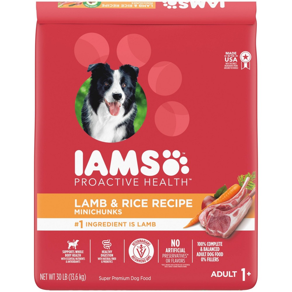 Photos - Dog Food IAMS Proactive Health Lamb & Rice Recipe Adult Premium Dry  - 30lb 
