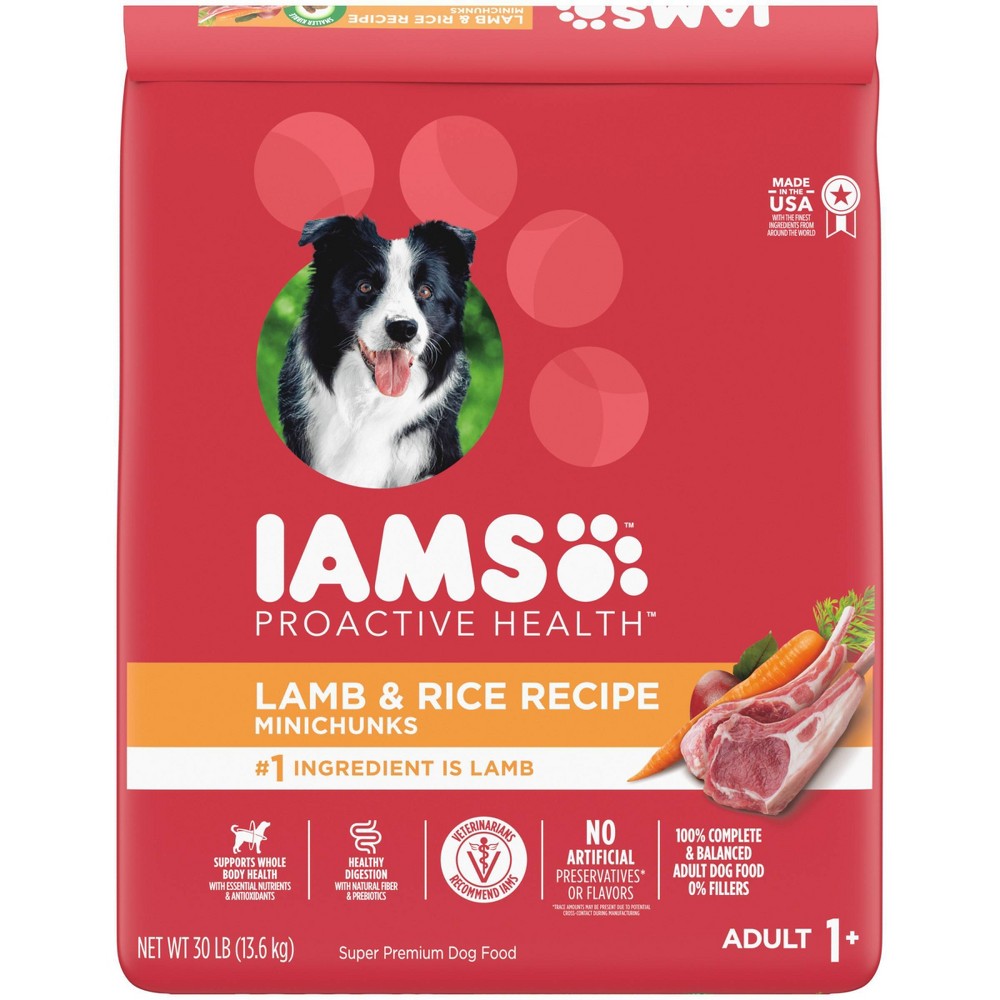 UPC 019014700639 product image for IAMS Proactive Health Minichunks Lamb and Rice Flavor Dry Dog Food - 30lbs | upcitemdb.com