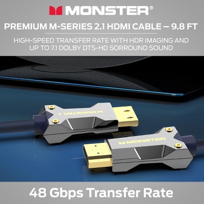 Monster 10ft Black and Gold High Speed HDMI Cable